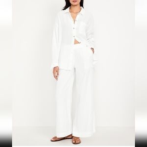 Old Navy High Waisted Crinkle Gauze Super Wide Leg Pants XL TALL